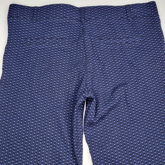 Betabrand Medium Black Blue Hearts Pull On Bootcut Yoga Stretch Work Pants - Picture 4 of 5
